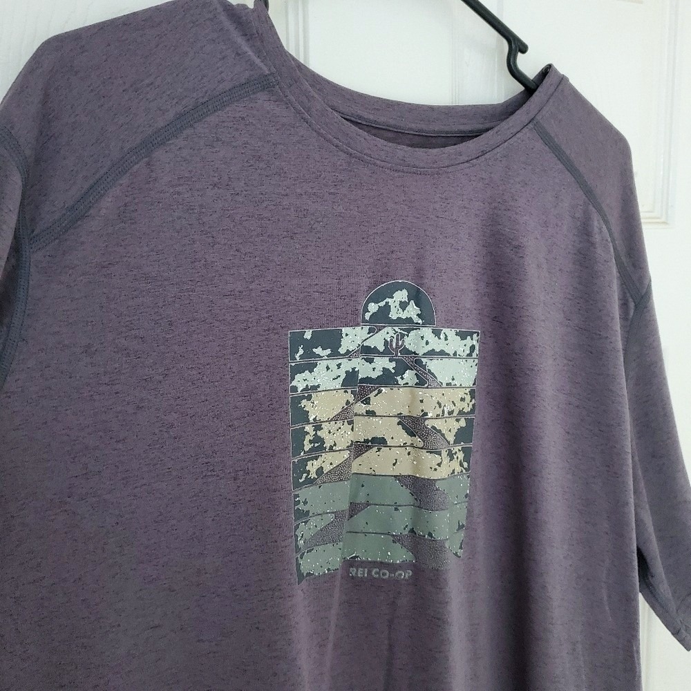 REI‎ Co-op T-Shirt Gray Heathered Desert Mountain Hiking Activewear XL Mens